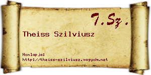 Theiss Szilviusz névjegykártya